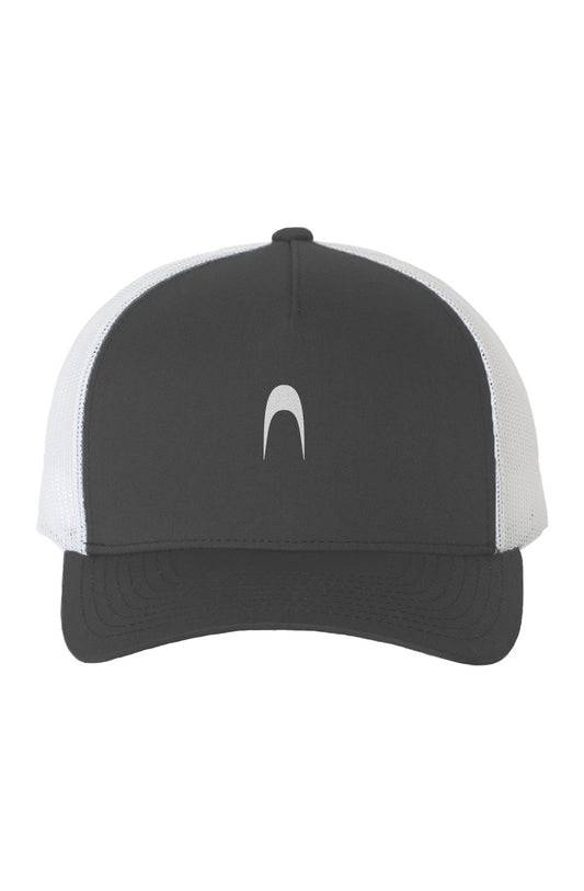 ANKI White Mesh Five-Panel Retro Trucker Cap